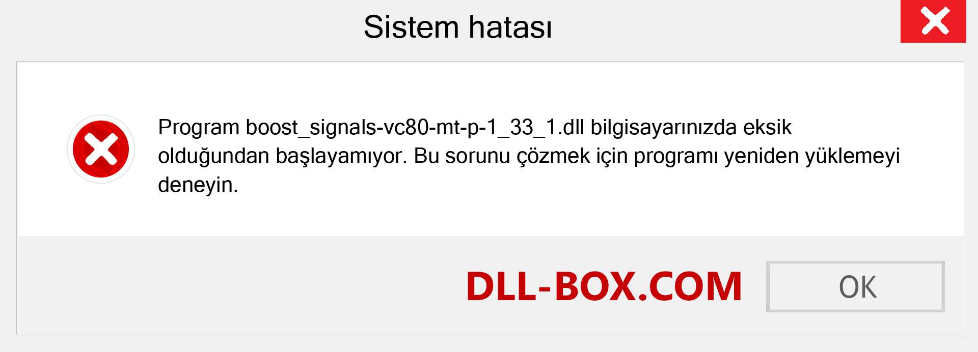 boost_signals-vc80-mt-p-1_33_1.dll dosyası eksik mi? Windows 7, 8, 10 için İndirin - Windows'ta boost_signals-vc80-mt-p-1_33_1 dll Eksik Hatasını Düzeltin, fotoğraflar, resimler